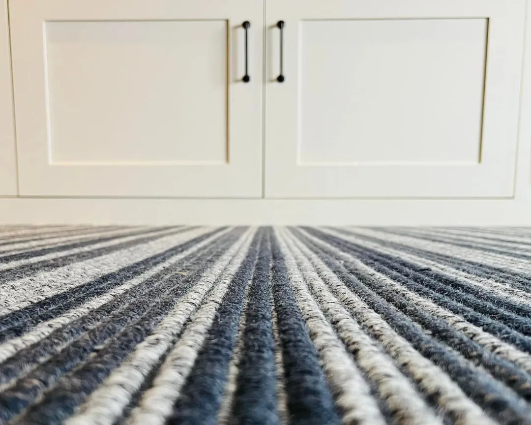 Carpet installation closeup